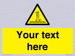 Custom warning artificial waterfall